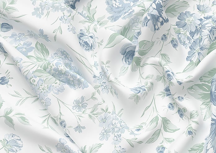 Shabby Chic by Rachel Ashwell Romantic Rose, Blue - Twist&Fit Roman Blind - Image 4